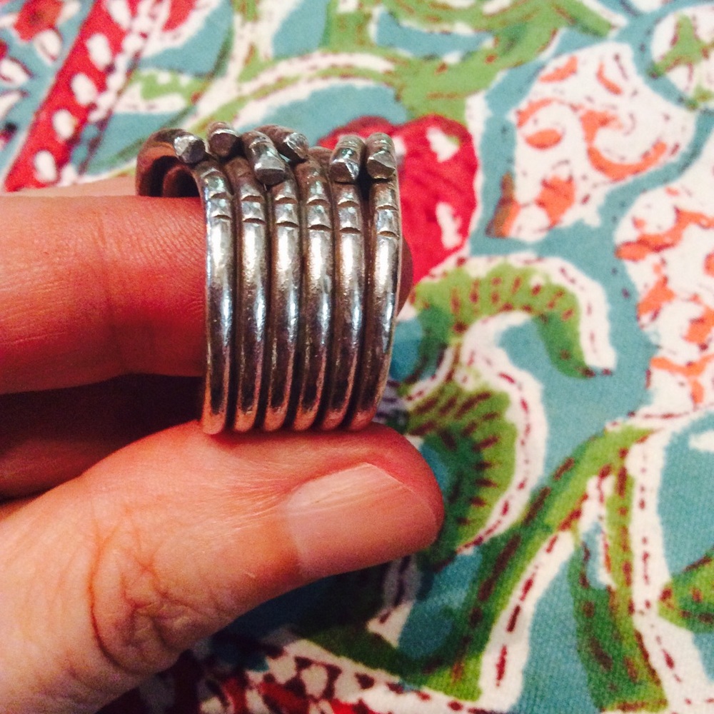 Heavy Artisan Crafted Silver Ring - image 3